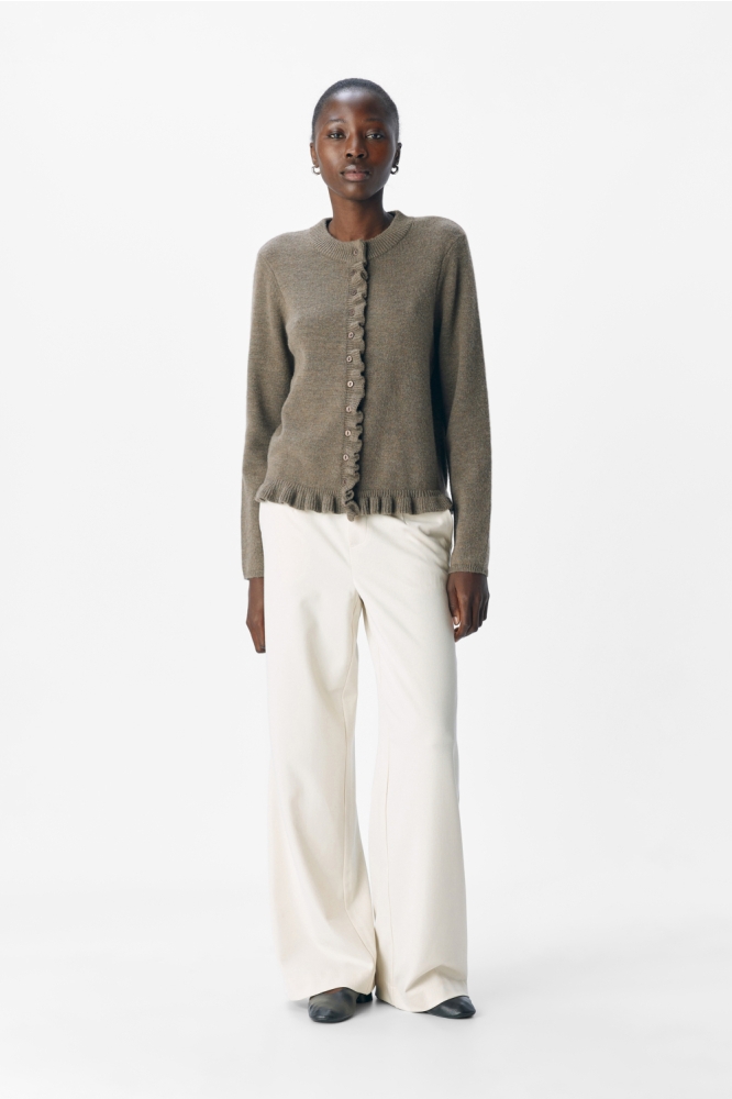 OBJELVA L/S RE KNIT CARDIGAN DIV 23047779 Morel/Melange